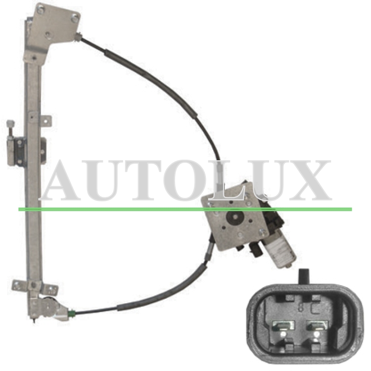 Elevalunas audi 100 1984-1991 electrico / con motor / 2 pins / delantero izquierdo.  Referencia OE:443837397D