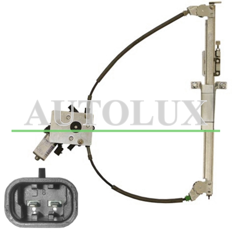 Elevalunas audi 80 1987-1991 electrico / con motor / 2 pins / delantero derecho.  Referencia OE:893837398A