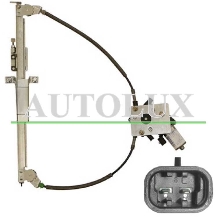 Elevalunas audi 80 1987-1991 electrico / con motor / 2 pins / delantero izquierdo.  Referencia OE:893837397A