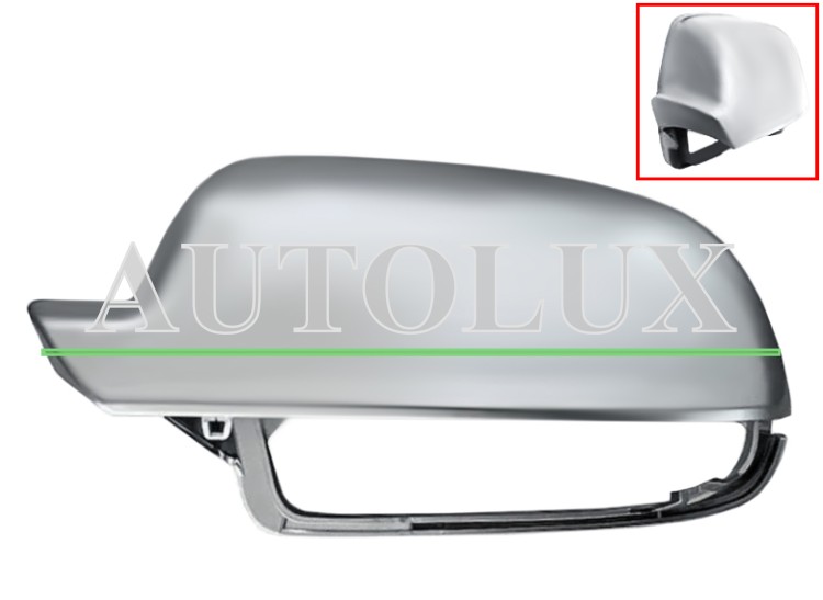 Carcasa espejo retrovisor audi a4 2010-2012 cromada / izquierda.  Referencia OE:8F0857527A3Q7