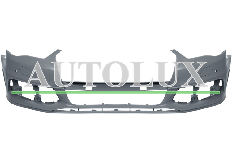 Parachoques audi a3 2012-2016 delantero / 3/5 puertas / modelo s-line / con lavafaros fijos / con sensor / imprimado.  Referencia OE:8V0807065HGRU