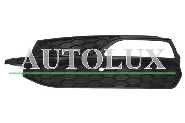 Rejilla audi a3 2012-2016 3/4/5 puertas / cabrio / parachoques delantero / modelo s-line / con antiniebla / moldura negra / izquierda.  Referencia OE:8V3807681G9B9