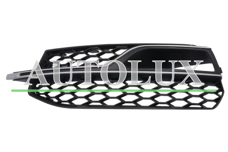 Rejilla audi a3 2012-2016 3/4/5 puertas / cabrio / modelo s3 / parachoques delantero / moldura gris plata / izquierda.  Referencia OE:8V3807681Q