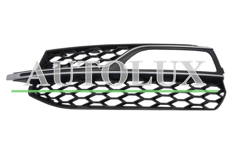 Rejilla audi a3 2012-2016 3/4/5 puertas / cabrio / modelo s3 / parachoques delantero / con antiniebla / moldura gris plata / izquierda.  Referencia OE:8V3807681QBMT