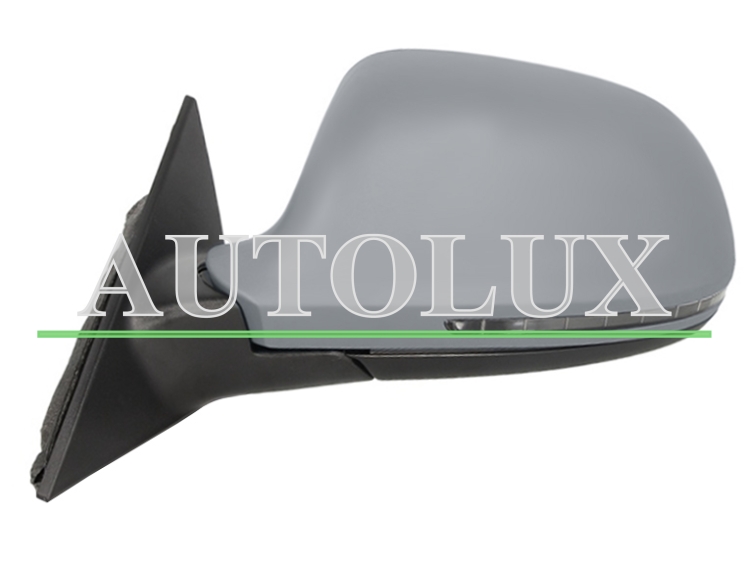 Espejo retrovisor audi a6 2009-2011 electrico / termico / piloto intermitente / luz cortesia / memoria / side assist / imprimado / izquierdo.  Referencia OE:4F0857535AF