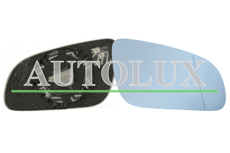 Cristal espejo retrovisor audi a8 2002-2007 con soporte / termico / asferico / azul / derecho.  Referencia OE:8D0857536D