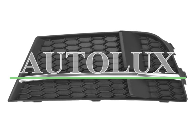 Rejilla audi a3 2016-2020 3/4/5 puertas / cabrio / parachoques delantero / modelo s-line / moldura cromada / izquierda.  Referencia OE:8V3807681ACBMO