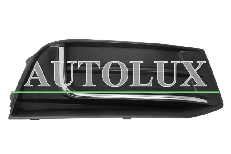 Rejilla audi a3 2016-2020 4 puertas / cabrio / parachoques delantero / moldura cromada / derecha.  Referencia OE:8V5807672B9B9