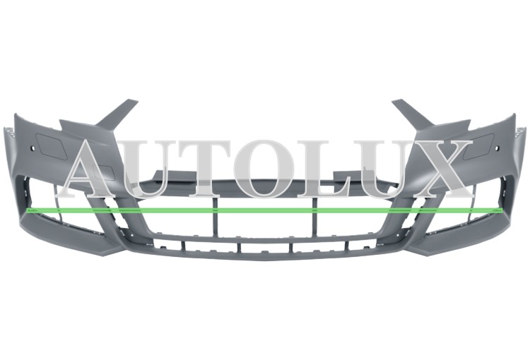 Parachoques audi a3 2016-2020 delantero / 3/5 puertas / modelo s-line / con lavafaros fijos / con sensor / imprimado.  Referencia OE:8V0807065AEGRU