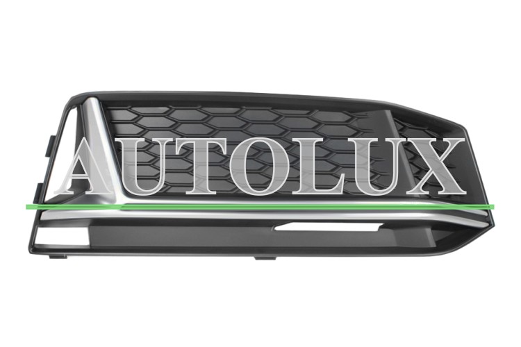 Rejilla audi a4 2015-2018 parachoques delantero / modelo s-line / moldura gris plata / derecha.  Referencia OE:8W0807682KRU6