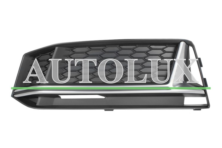 Rejilla audi a4 2015-2018 parachoques delantero / modelo s-line / moldura gris plata / izquierda.  Referencia OE:8W0807681KRU6
