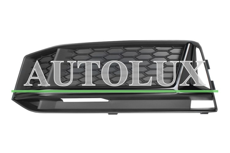 Rejilla audi a4 2015-2018 parachoques delantero / modelo s-line / moldura negra brillante / izquierda.  Referencia OE:8W0807681KFUQ