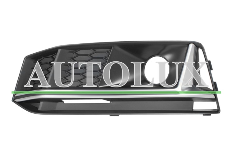 Rejilla audi a4 2015-2018 parachoques delantero / modelo s-line / con antiniebla / moldura gris plata / izquierda.  Referencia OE:8W0807681LRU6