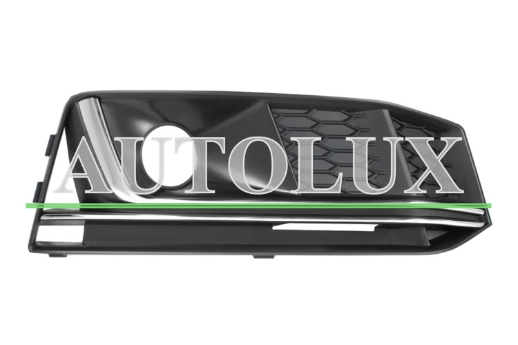 Rejilla audi a4 2015-2018 parachoques delantero / modelo s-line / con antiniebla / moldura cromada / derecha.  Referencia OE:8W0807682GRU6