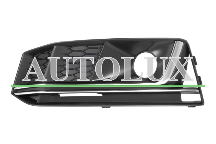 Rejilla audi a4 2015-2018 parachoques delantero / modelo s-line / con antiniebla / moldura cromada / izquierda.  Referencia OE:8W0807681GRU6