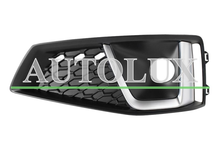 Rejilla audi a4 2018-2019 parachoques delantero / modelo s-line / con antiniebla / moldura gris plata / izquierda.  Referencia OE:8W0807681JFUQ