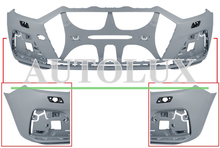 Parachoques audi a1 2018-> delantero / con lavafaros / imprimado.  Referencia OE:82A807065CGRU