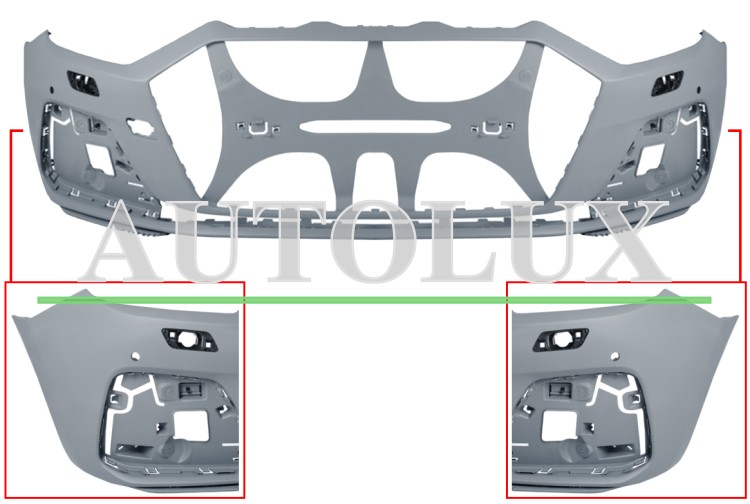 Parachoques audi a1 2018-> delantero / con lavafaros / con sensor / imprimado.  Referencia OE:82A807065DGRU
