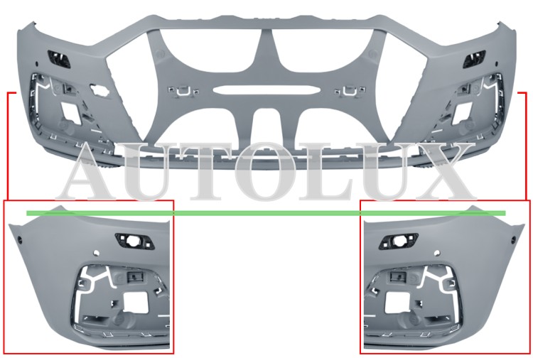 Parachoques audi a1 2018-> delantero / con lavafaros / con sensor / con park assist / imprimado.  Referencia OE:82A807065EGRU