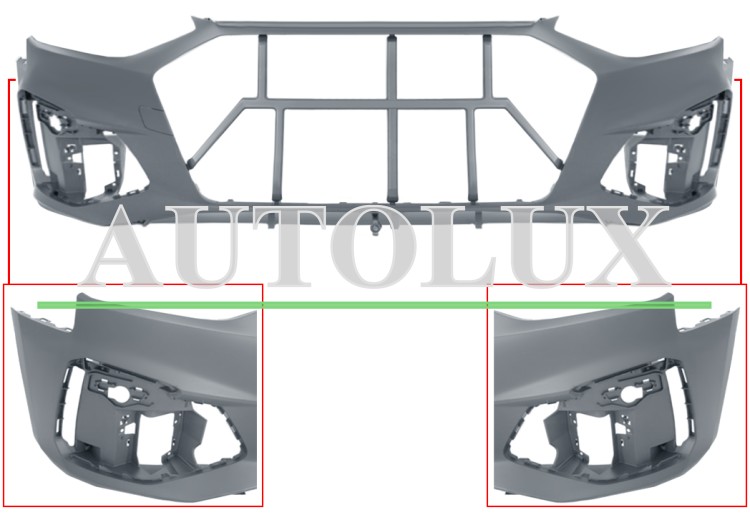 Parachoques audi a4 2019-2024 delantero / modelo s-line / imprimado.  Referencia OE:8W0807065BEGRU