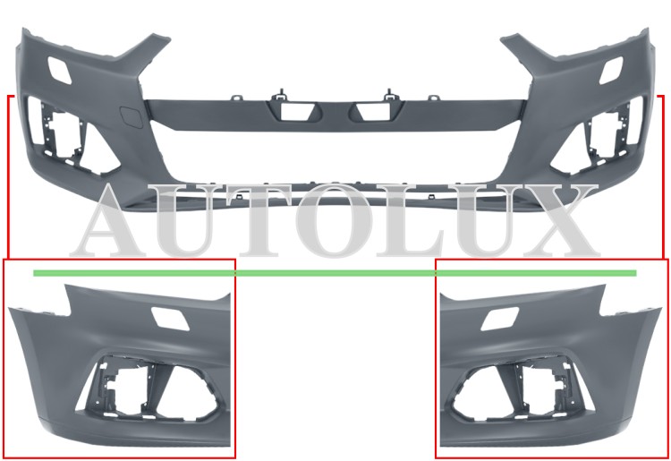Parachoques audi a5 2017-2019 delantero / con lavafaros / imprimado.  Referencia OE:8W6807065CGRU