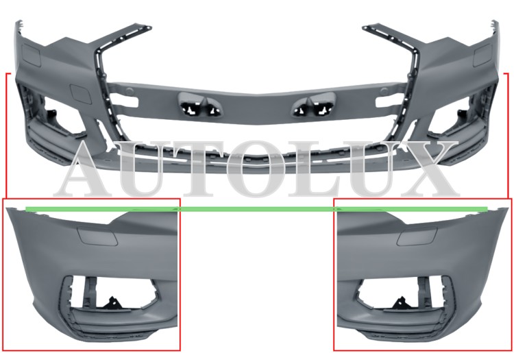 Parachoques audi a6 2019-2023 delantero / modelo s-line / con lavafaros / imprimado.  Referencia OE:4K0807065BGRU