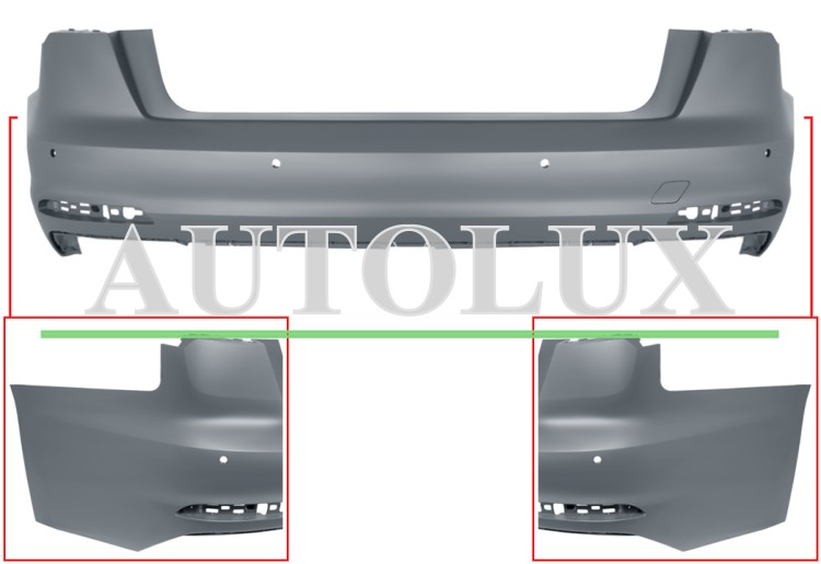Parachoques audi a6 2019-2023 trasero / sedan / con sensor / imprimado.  Referencia OE:4K5807067AGRU