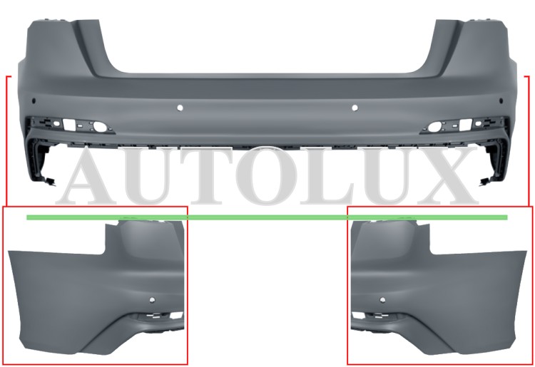 Parachoques audi a6 2019-2023 trasero / sedan / modelo s-line / con sensor / imprimado.  Referencia OE:4K5807067GGRU