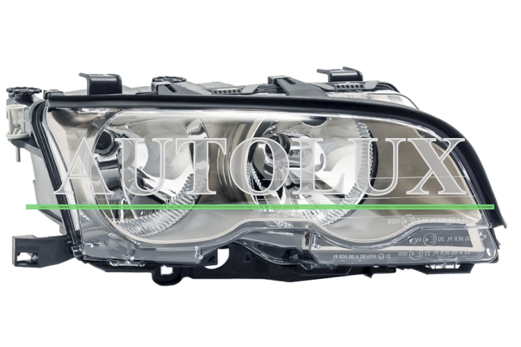 Faro delantero bmw serie 3 e46 2001-2003 coupe / base cromada / derecho.  Referencia OE:63126919628