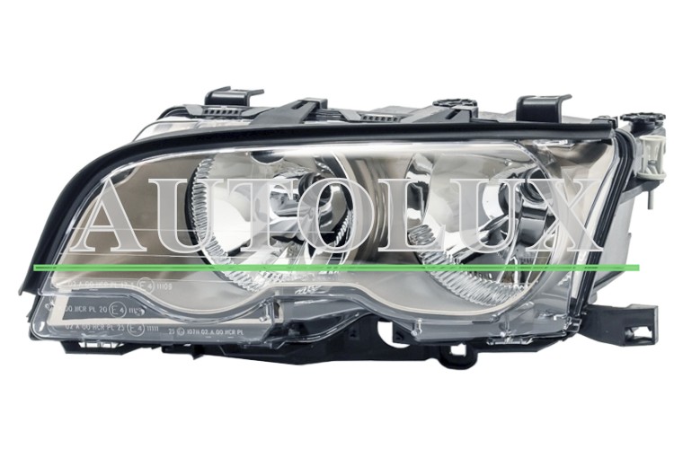Faro delantero bmw serie 3 e46 2001-2003 coupe / base cromada / izquierdo.  Referencia OE:63126919627