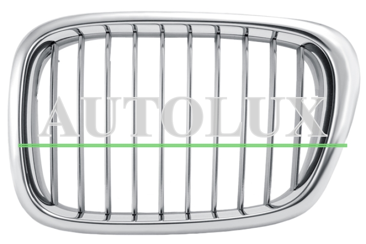 Rejilla bmw serie 5 e39 2001-2003 frente / cromada / modelo m5 / izquierda.  Referencia OE:51132497261