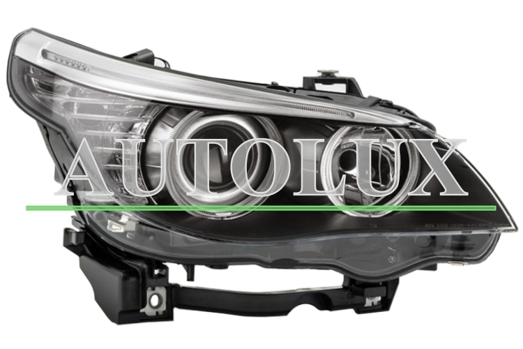 Faro delantero bmw serie 5 e60-e61 2007-2011 base negra / derecho.  Referencia OE:63127177728