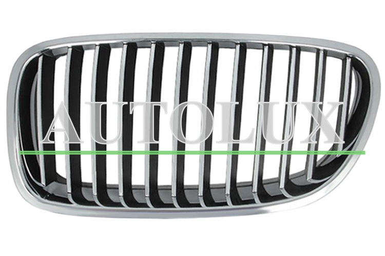Rejilla bmw serie 5 f10-f11 2010-2013 frente / marco cromada / lamas cromadas / izquierda.  Referencia OE:51137203649