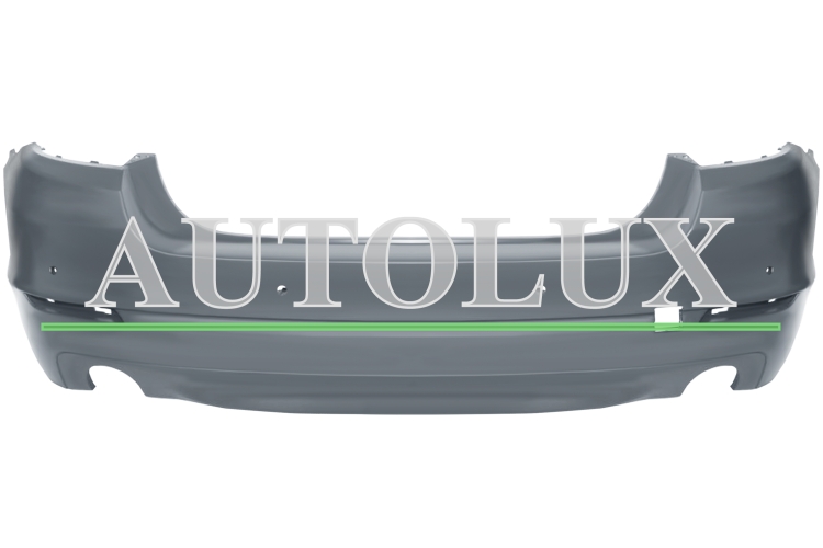 Parachoques bmw serie 5 f10 2010-2013 trasero / sedan / escape doble / con sensor / imprimado.  Referencia OE:51127238518