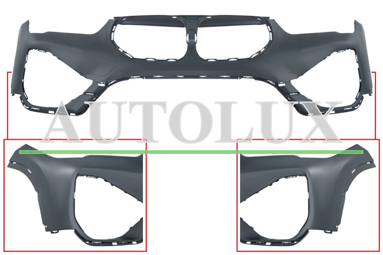 Parachoques bmw x1 f48 2019-2022 delantero / superior / imprimado.  Referencia OE:51119451691