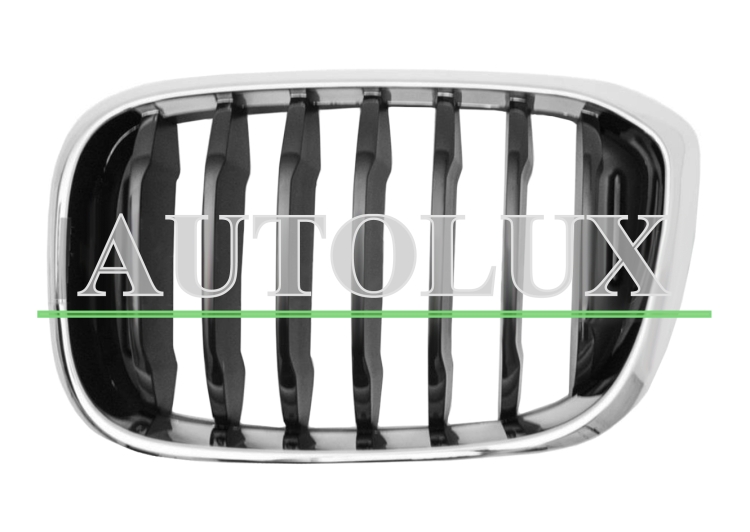 Rejilla bmw x3 g01 2017-2021 frente / marco cromado / lamas negras / izquierda.  Referencia OE:51137440853