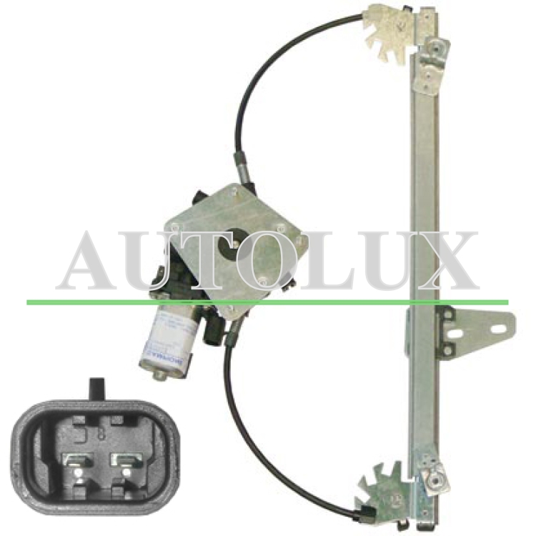 Elevalunas citroen ax 1992-1996 5 puertas / electrico / con motor / 2 pins / delantero derecho.  Referencia OE:95636555