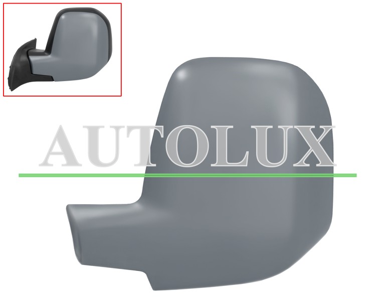 Carcasa espejo retrovisor peugeot partner 2008-2012 imprimada / izquierda.  Referencia OE:8152F4