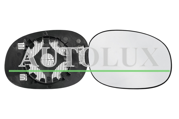 Cristal espejo retrovisor citroen c3 2005-2009 con soporte / termico / convexo / derecho.  Referencia OE:8151GF