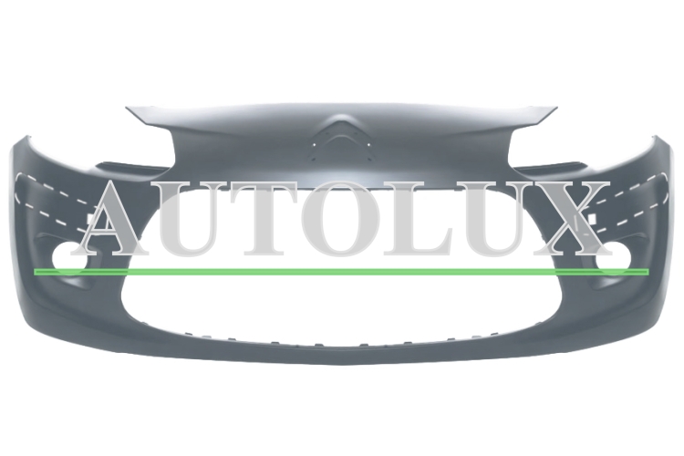 Parachoques citroen c3 2009-2013 delantero / con moldura / imprimado.  Referencia OE:7401TP
