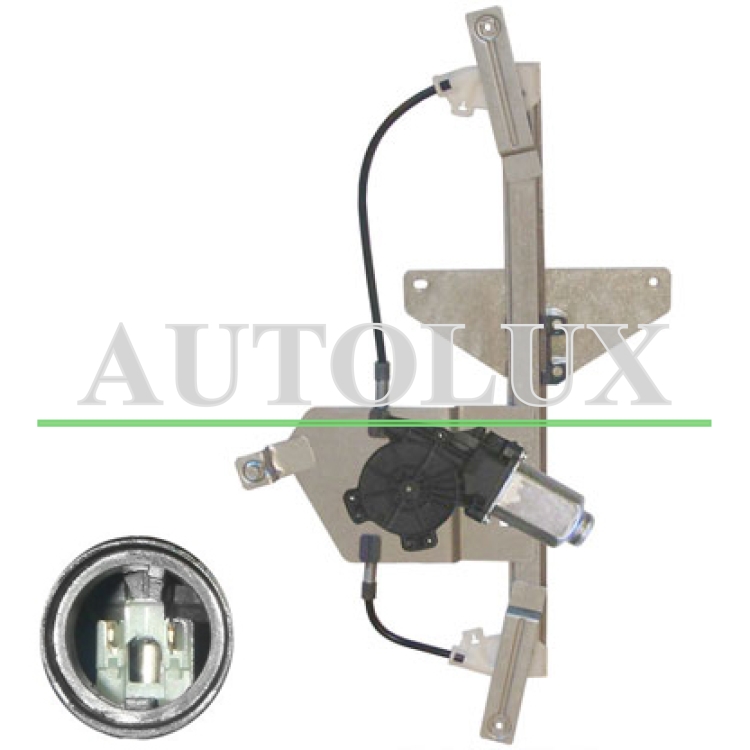Elevalunas citroen c3 2009-2013 electrico / con motor / 2 pins / trasero derecho.  Referencia OE:9224G2
