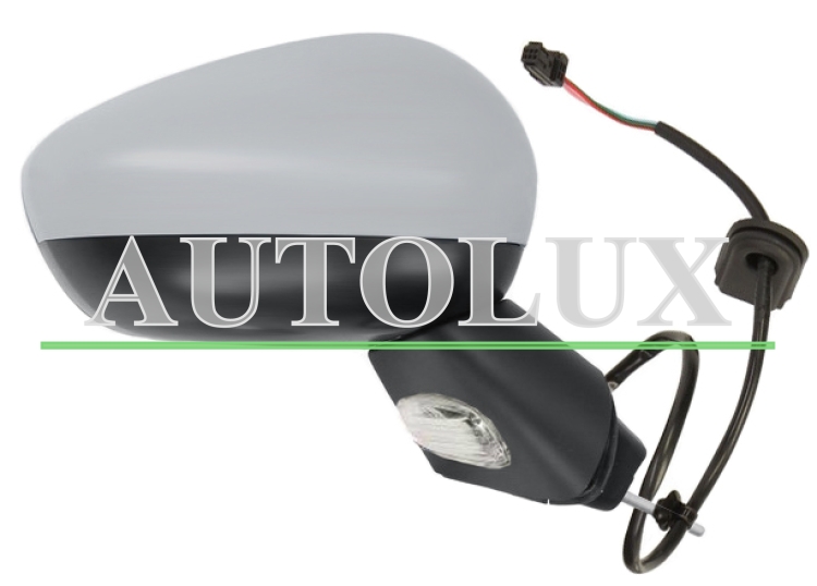 Espejo retrovisor citroen c3 2013-2016 electrico / base negra / termico / sonda / carcasa imprimada / derecho.  Referencia OE:8154AR