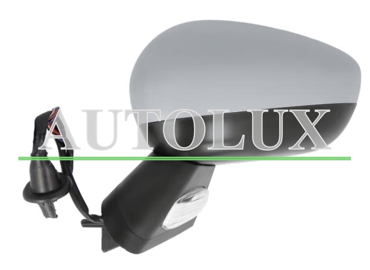 Espejo retrovisor citroen c4 2010-2011 electrico / base negra / termico / carcasa imprimada / izquierdo.  Referencia OE:8154QT