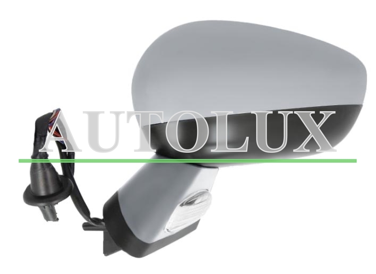 Espejo retrovisor citroen c4 2010-2011 electrico / base imprimada / termico / luz cortesia / abatible electricamente / carcasa imprimada / izquierdo.  Referencia OE:1608318680