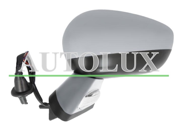Espejo retrovisor citroen c4 2010-2011 electrico / base imprimada / termico / luz cortesia / abatible electricamente / memoria / side assist / carcasa imprimada / izquierdo.  Referencia OE:8154QX