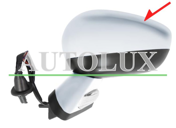Espejo retrovisor citroen c4 2011-2018 electrico / base cromada / termico / luz cortesia / abatible electricamente / memoria / side assist / carcasa cromada / izquierdo.  Referencia OE:1608534780