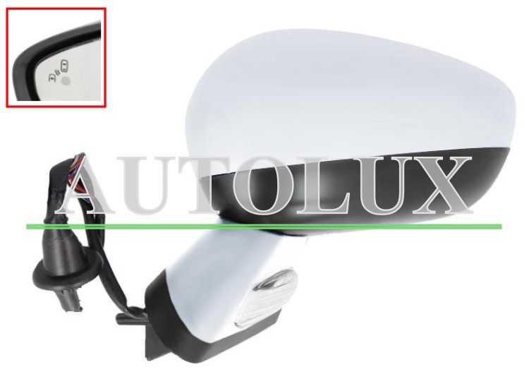 Espejo retrovisor citroen ds4 2011-2011 electrico / base cromada / termico / luz cortesia / abatible electricamente / memoria / side assist / carcasa cromada / izquierdo.  Referencia OE:1607032080