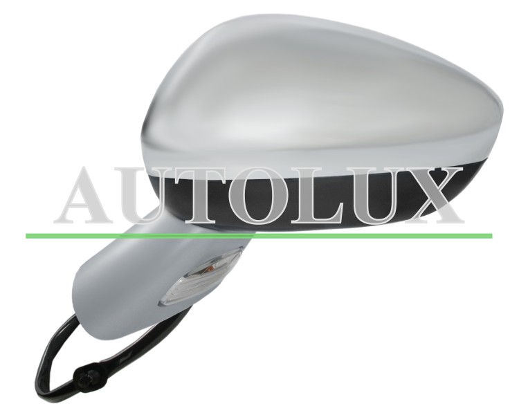 Espejo retrovisor citroen c5 2009-2018 electrico / termico / piloto intermitente / abatible electricamente / carcasa cromada / izquierdo.  Referencia OE:1606404780