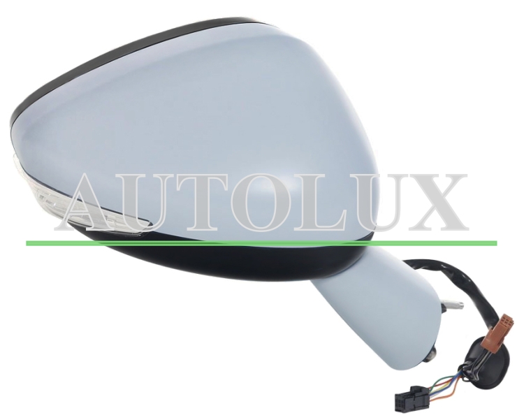 Espejo retrovisor citroen ds5 2015-2019 electrico / termico / piloto intermitente / luz cortesia / abatible electricamente / sonda / imprimado / derecho.  Referencia OE:1607213180