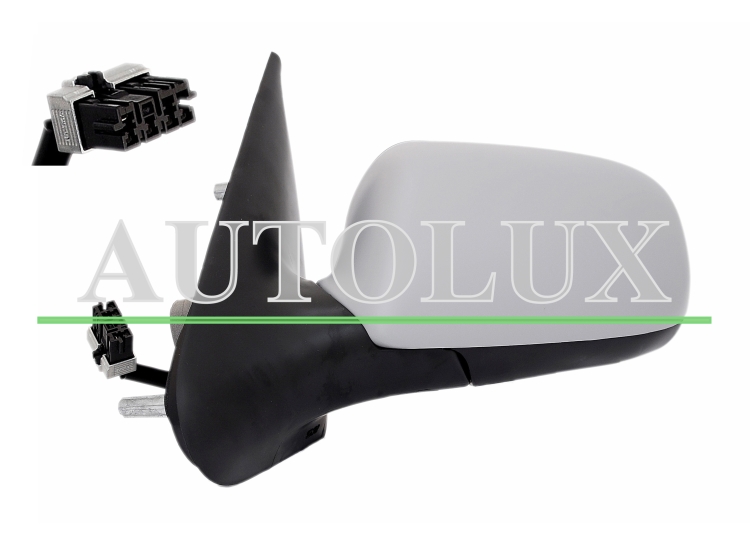 Espejo retrovisor citroen xsara 2000-2003 electrico / conector rectangular / termico / imprimado / izquierdo.  Referencia OE:8148TG